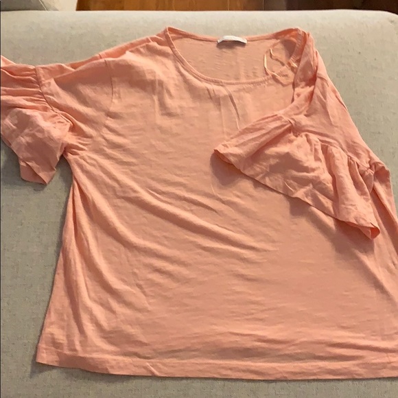 Short sleeves light pink zara t-shirt - Picture 1 of 4